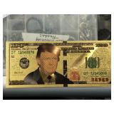 2018 Trump $100 Faux Note Dipped in 24k Gold
