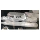 3 Selenite White Crystal Points Healing Wands