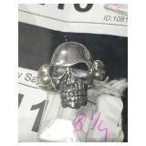 Sterling Ring Skull sz 8.25