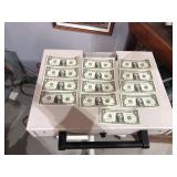 13 Consecutive Crisp $1 Notes 2009 Series