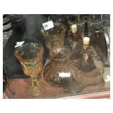 Misc Amber Glass - 7 Pieces