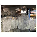 Bohiemian Crystal Decanter W/Six Glasses