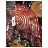 Matching Vintage Decorative Glass serving Pieces