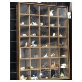 Wood Display Case with Miniatures