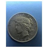 1923  D Silver Peace $1 Dollar Coin