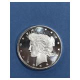 .999 1 oz Silver Strike, Peace Head Motif Bullion