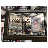 Vintage Framed Coca-Cola Mirror Sign