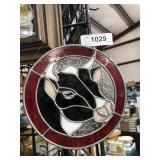 Vintage Stained Glass Bull