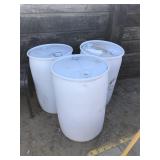 3 White Barrels