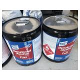 2 - 5 gallon cans of denatured alcohol