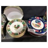 Lot of 12 Rooster Plates