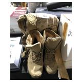 military boots and jacket