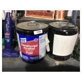 2 - 5 gallon denatured alcohol cans