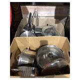 large assortment of pots & pans