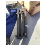 metal rails on wheels