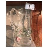 Hand Painted Orrefors Pitcher w/ Paper Label