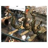 3 Metal Fish Wall Hooks