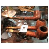 3 Vintage Pipes  One Briar