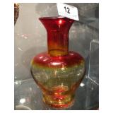 Amberina Vase Signed Richard Blenko 2001