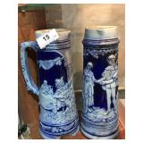 2 Tall German 2 Liter Pitchers