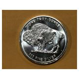 .999 1oz Silver Round - Buffalo Nickel Motif
