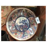 Large Painted Asian Dish