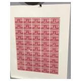 Matted Sheet of 3 Cent Volunteer Firefighters