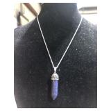 Blue Stone Pendant on Chain