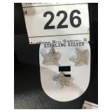 Sterling & CZ Star Pendant and Earrings