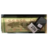 Vintage Empty Lure Box and Zippo Lighter