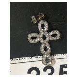 Sterling and CZ Cross Pendant