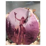 Drum Like Wall Hanging w/ Dangling Feathers