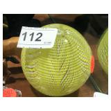 Yellow Art Glass Paperweight by Vanderuardzt #85