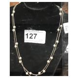 2 Sterling Necklaces w/ Pearls