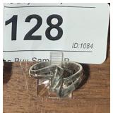 Sterling Fold Over Ring sz 8