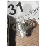 Sterling Ring w/ Designs sz 8.25