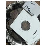 20 - 100 Year Old Indian Head One Cent Coins