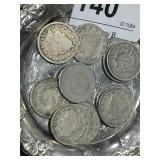 10 - 100 Year Old Liberty "V" Nickels w/ Dates