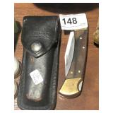 Buck Knife w/ Leather Sheath