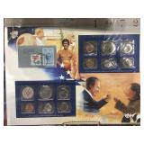 1972 Sheet w/ Uncirculated P&D Mint Coins 5&6