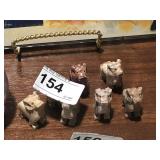 7 Stone Carved Big Horn Sheep