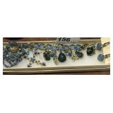 Blue Fashion Jewelry - Cross Necklace, Bracelet w/