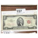 1953 Red Seal $2 Note No Motto