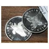 2 - .999 1/2 oz Silver Rounds - Sunshine Minting
