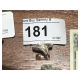 Sterling Ring w/ Leaf Pattern sz 7