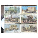 6 Vintage Cigarette Cars - Military Motors