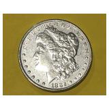 1882 P Morgan Silver $1 Dollar Coin