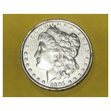 1891 P Morgan Silver $1 Dollar Coin