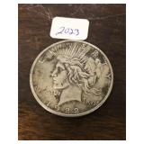 1922 P Silver Peace $1 Dollar Coin
