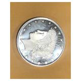 .999 1 oz Silver Strike,  PEACE HEAD MOTIF